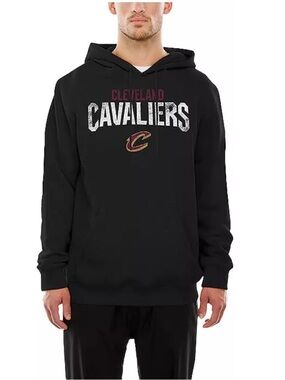 New Era Men's Cleveland Cavaliers Black Logo Pullover Hoodie size L new